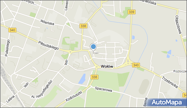 Wołów, Ciemna, mapa Wołów