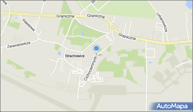 Wrocław, Cichociemnych, mapa Wrocławia