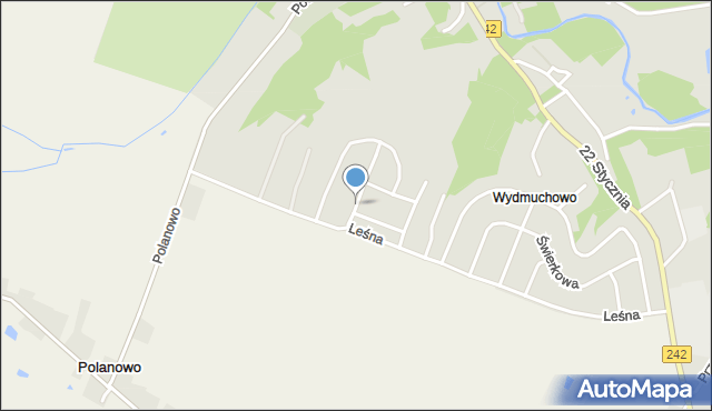 Wyrzysk, Cisowa, mapa Wyrzysk