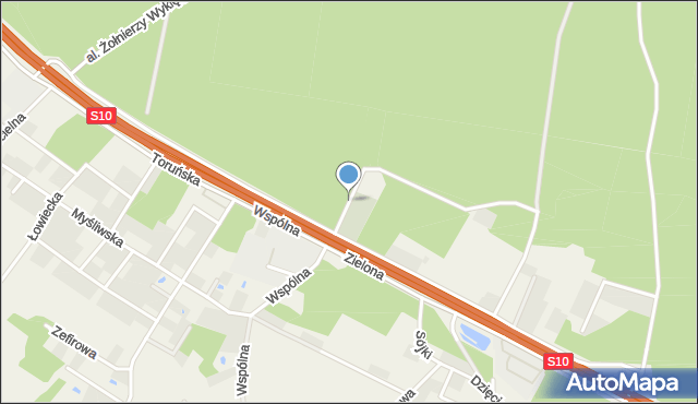 Zielonka gmina Białe Błota, Cicha, mapa Zielonka gmina Białe Błota