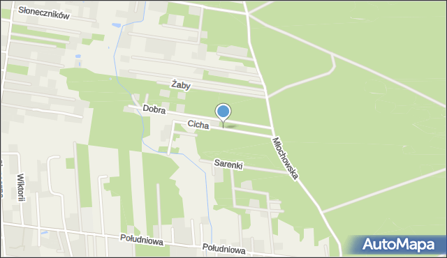 Żółwin gmina Brwinów, Cicha, mapa Żółwin gmina Brwinów