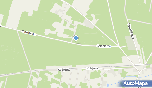 Cieksyn, Cmentarna, mapa Cieksyn