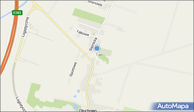 Głuchowo gmina Czempiń, Cmentarna, mapa Głuchowo gmina Czempiń