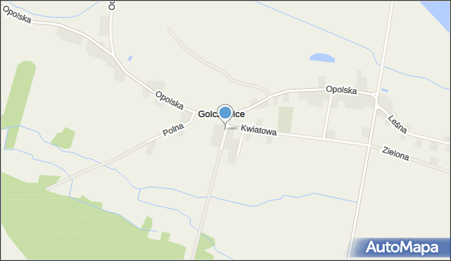 Golczowice gmina Lewin Brzeski, Cmentarna, mapa Golczowice gmina Lewin Brzeski