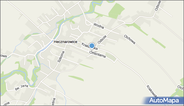 Hecznarowice, Cmentarna, mapa Hecznarowice