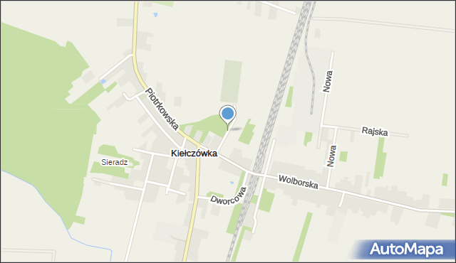 Kiełczówka, Cmentarna, mapa Kiełczówka