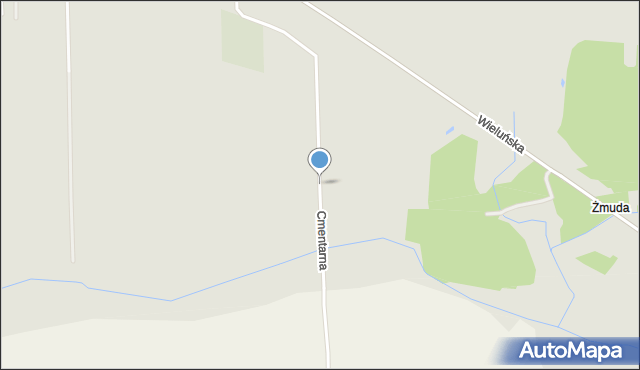 Lututów, Cmentarna, mapa Lututów