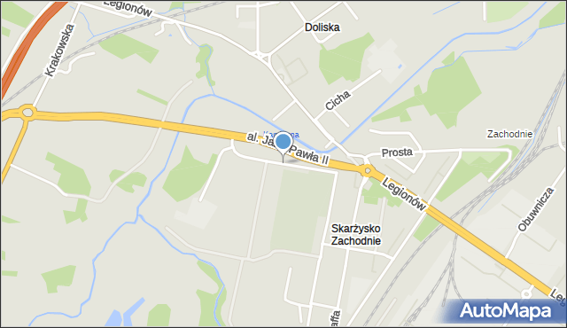 Skarżysko-Kamienna, Cmentarna, mapa Skarżysko-Kamienna