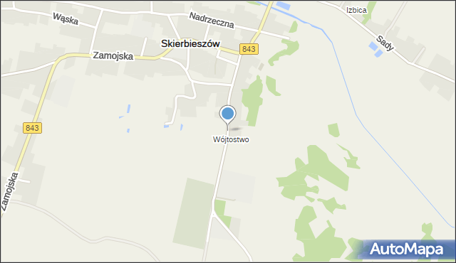 Skierbieszów, Cmentarna, mapa Skierbieszów
