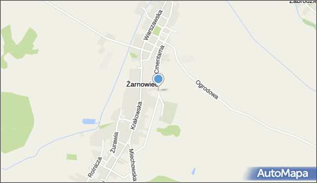 Żarnowiec powiat zawierciański, Cmentarna, mapa Żarnowiec powiat zawierciański