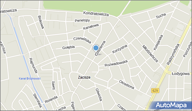 Warszawa, Codzienna, mapa Warszawy