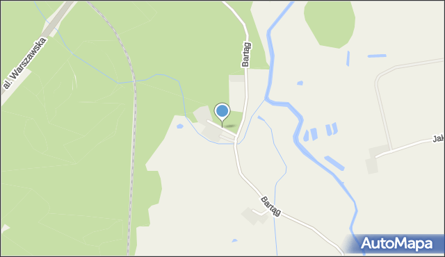 Bartąg, Cudna, mapa Bartąg