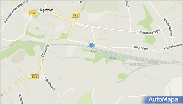 Kętrzyn, Cukrownicza, mapa Kętrzyn