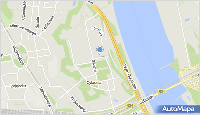 Warszawa, Cudnowska, mapa Warszawy