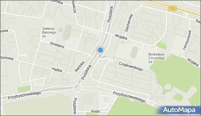 Łódź, Ćwiklińskiej Mieczysławy, mapa Łodzi