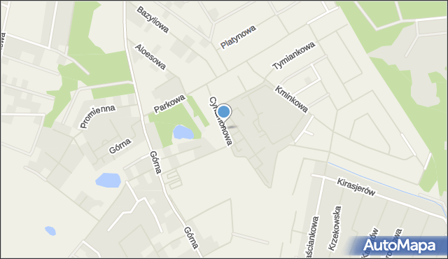 Bezrzecze, Cynamonowa, mapa Bezrzecze