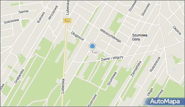 Biała Podlaska, Cywińskiego Stanisława, mapa Białej Podlaskiej