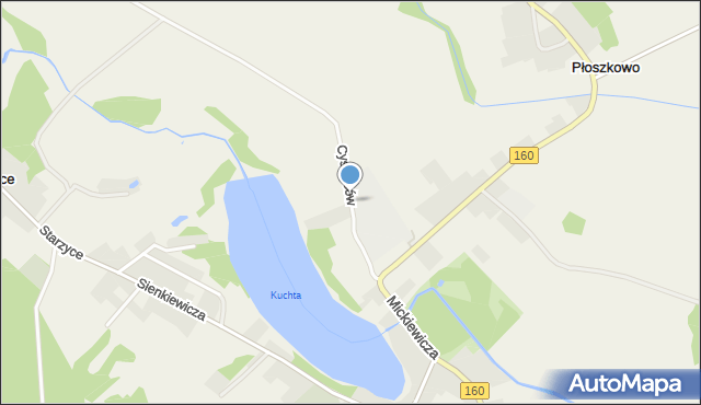 Bierzwnik, Cystersów, mapa Bierzwnik