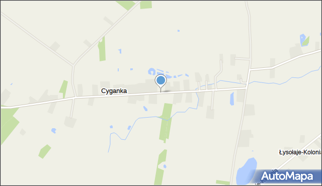 Cyganka gmina Milejów, Cyganka, mapa Cyganka gmina Milejów