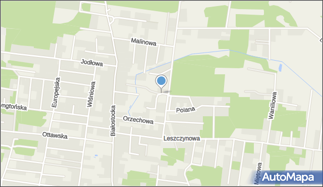 Grabówka gmina Supraśl, Cyprysowa, mapa Grabówka gmina Supraśl