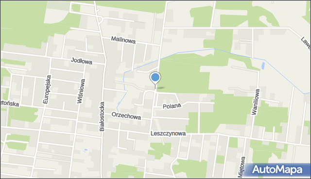 Grabówka powiat białostocki, Cytrynowa, mapa Grabówka powiat białostocki