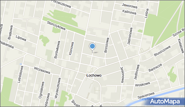 Łochowo, Cyprysowa, mapa Łochowo