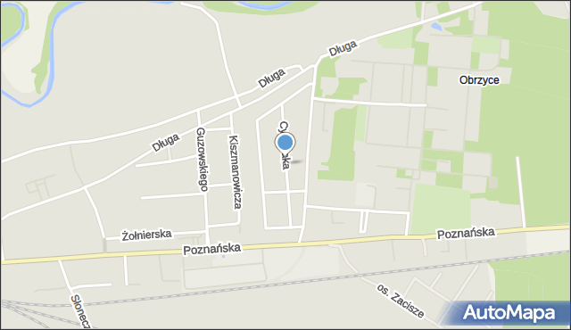 Międzyrzecz, Cyraniaka Stefana, mapa Międzyrzecz