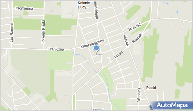 Ostrowiec Świętokrzyski, Cybisa Jana, mapa Ostrowiec Świętokrzyski