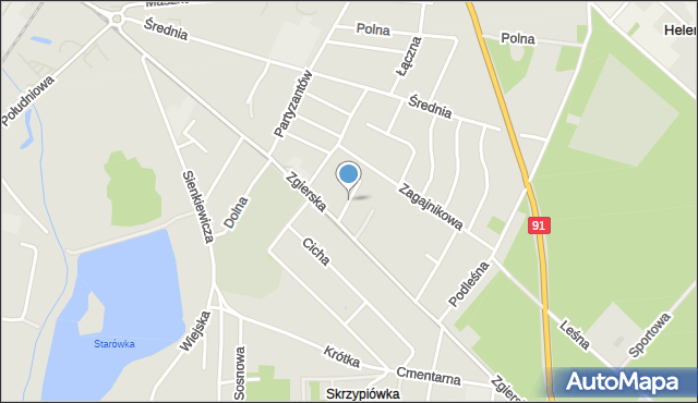 Ozorków, Cyprysowa, mapa Ozorków