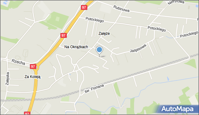 Rzeszów, Cyrkoniowa, mapa Rzeszów