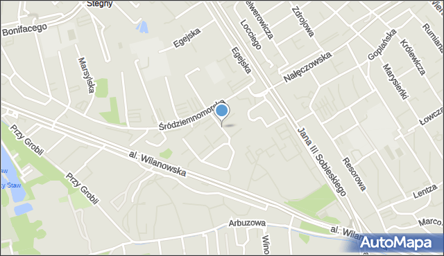 Warszawa, Cypryjska, mapa Warszawy