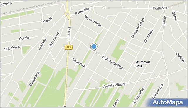 Biała Podlaska, Czerwińskiego Jana, mapa Białej Podlaskiej