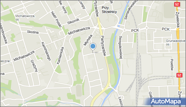 Bielsko-Biała, Czajkowskiego Piotra, mapa Bielsko-Białej