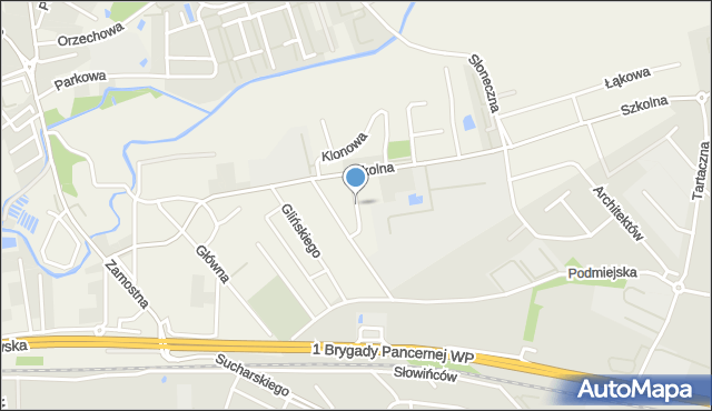 Bolszewo, Czeladnicza, mapa Bolszewo
