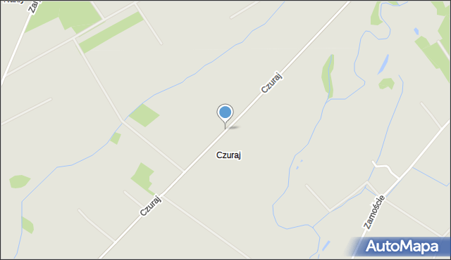 Brok powiat ostrowski, Czuraj, mapa Brok powiat ostrowski