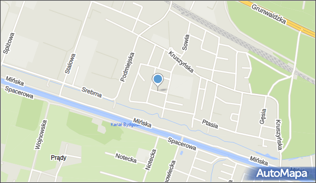 Bydgoszcz, Czyżykowa, mapa Bydgoszczy
