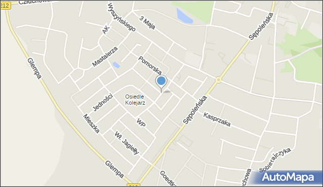 Chojnice, Czynu Zbrojnego Kolejarzy, mapa Chojnic