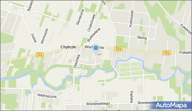Chyliczki gmina Piaseczno, Czerwonej Poziomki, mapa Chyliczki gmina Piaseczno