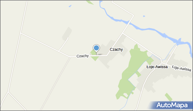 Czachy gmina Radziłów, Czachy, mapa Czachy gmina Radziłów