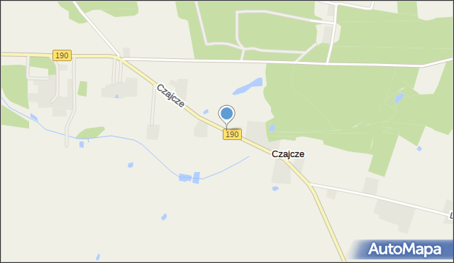 Czajcze gmina Krajenka, Czajcze, mapa Czajcze gmina Krajenka