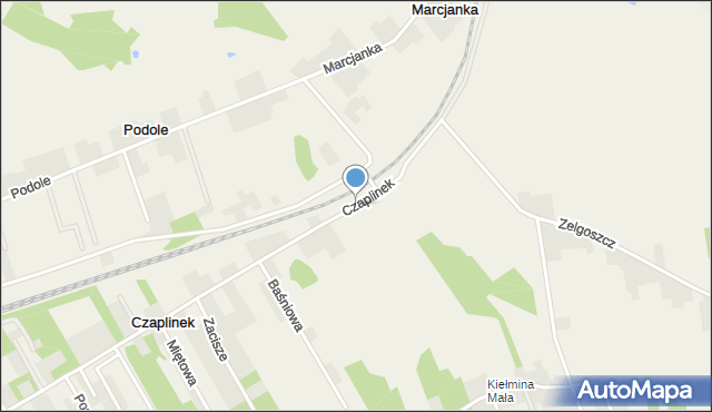 Czaplinek gmina Zgierz, Czaplinek, mapa Czaplinek gmina Zgierz