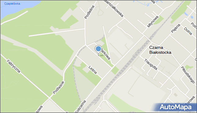 Czarna Białostocka, Czajkowskiego, mapa Czarna Białostocka