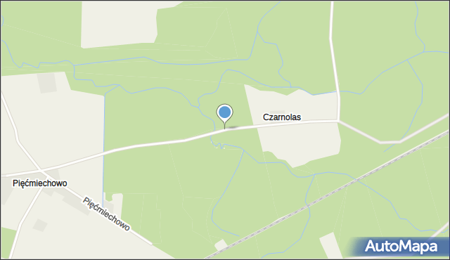 Czarnolas gmina Darłowo, Czarnolas, mapa Czarnolas gmina Darłowo