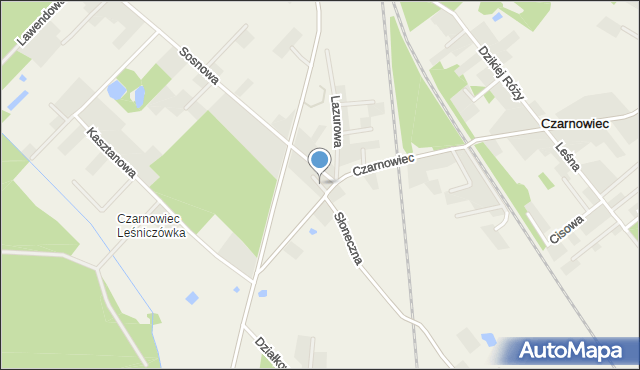 Czarnowiec gmina Rzekuń, Czarnowiec, mapa Czarnowiec gmina Rzekuń