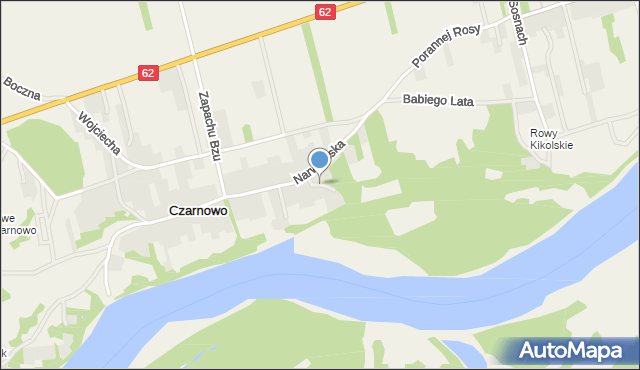Czarnowo gmina Pomiechówek, Czarnowo, mapa Czarnowo gmina Pomiechówek