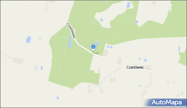 Czartowiec gmina Bobrowo, Czartówiec, mapa Czartowiec gmina Bobrowo