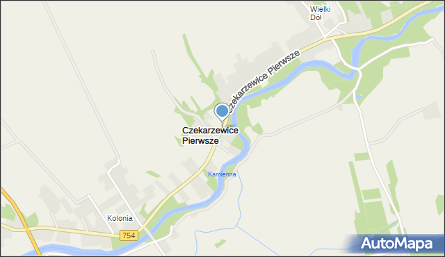 Czekarzewice Pierwsze, Czekarzewice Pierwsze, mapa Czekarzewice Pierwsze