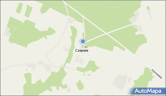 Czepiele, Czepiele, mapa Czepiele