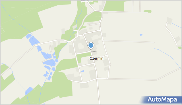 Czermin gmina Bralin, Czermin, mapa Czermin gmina Bralin