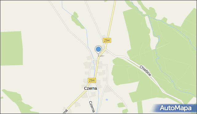 Czerna gmina Tuplice, Czerna, mapa Czerna gmina Tuplice
